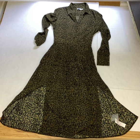 Leopard Print Long Sleeve Dress Small - Picture 5 of 12